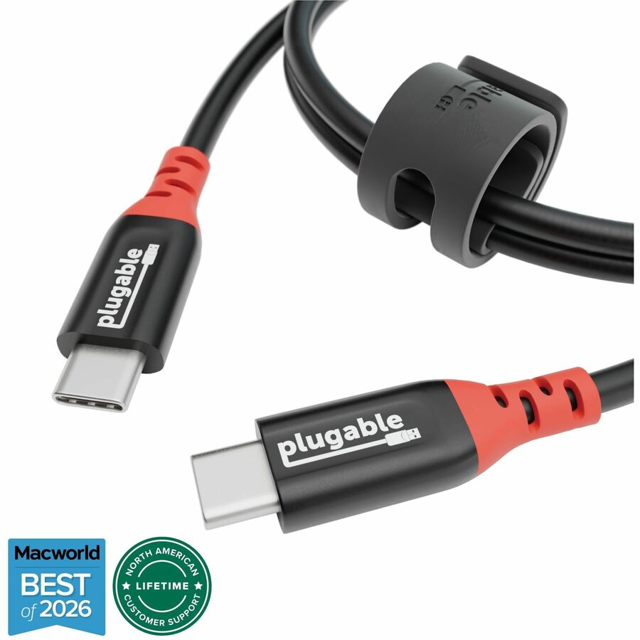 Plugable USB C to USB C Cable, Data Blocker Charge Only Cable (1m/3.3ft): 240W Safe Fast Charging
