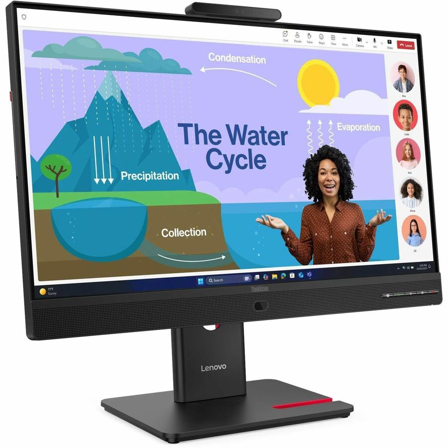 Lenovo ThinkVision T24D-4v 24" Class Webcam Full HD LED Monitor - 16:9 - Eclipse Black