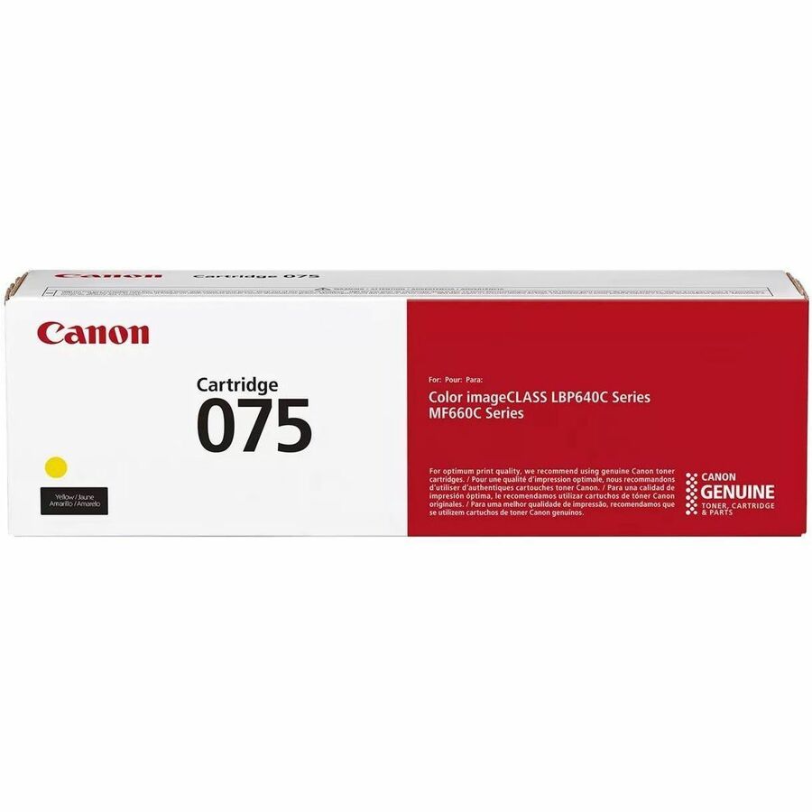 Canon 075 Original Laser Toner Cartridge - Yellow Pack
