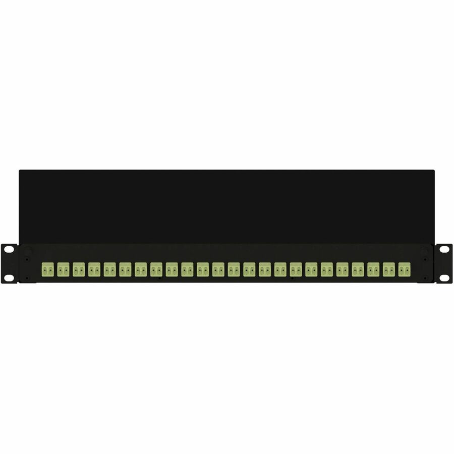 Panduit Fiber Drawer, 24 LC Duplex Adapters, Lime