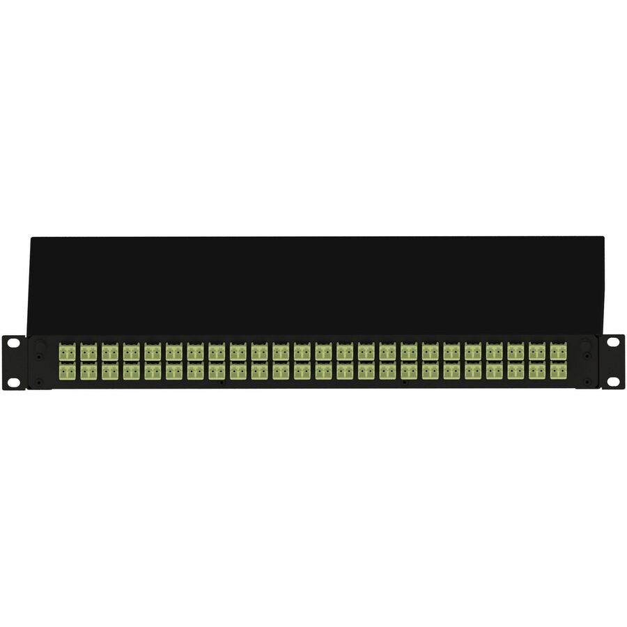 Panduit Fiber Drawer, 48 LC Duplex Adapters, Lime
