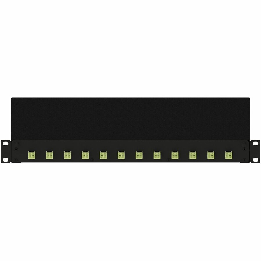 Panduit Fiber Drawer, 12 LC Duplex Adapters, Lime