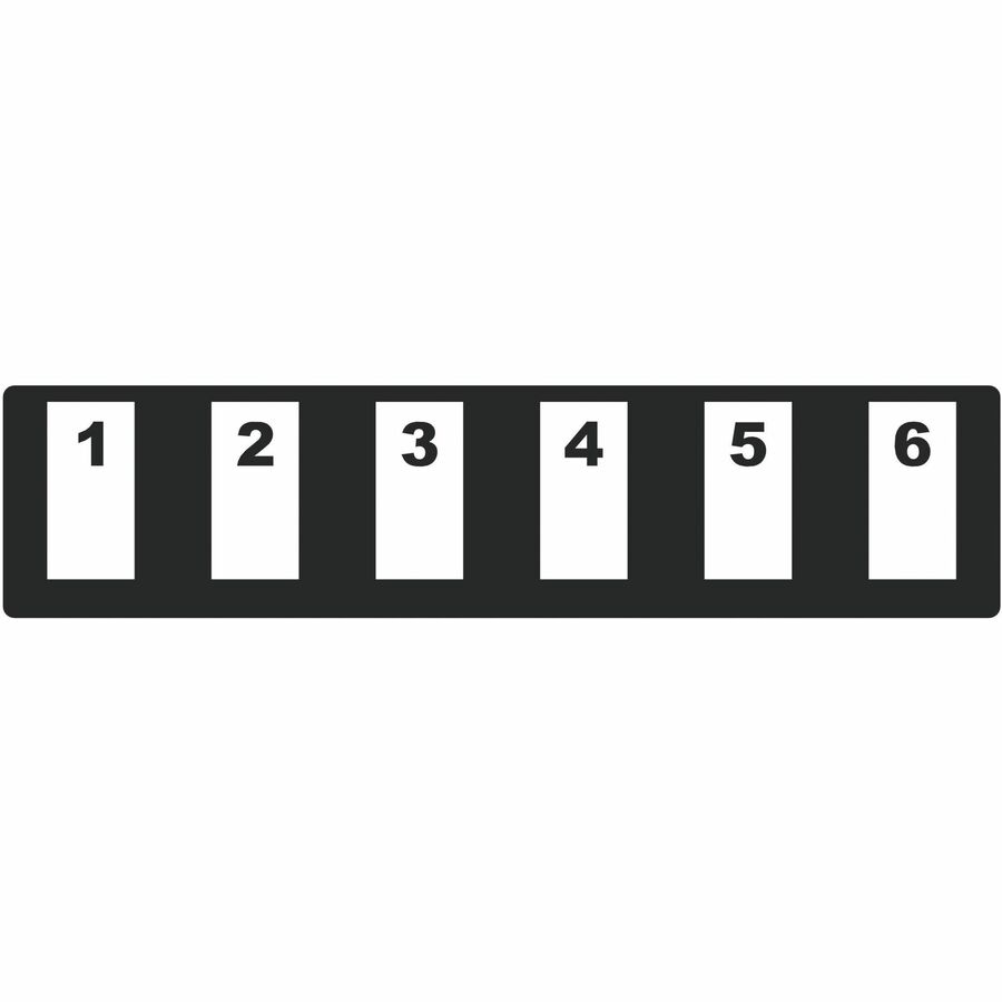 Panduit HD Flex Tray Label, 6 Port Cassette Configuration, 48 Labels