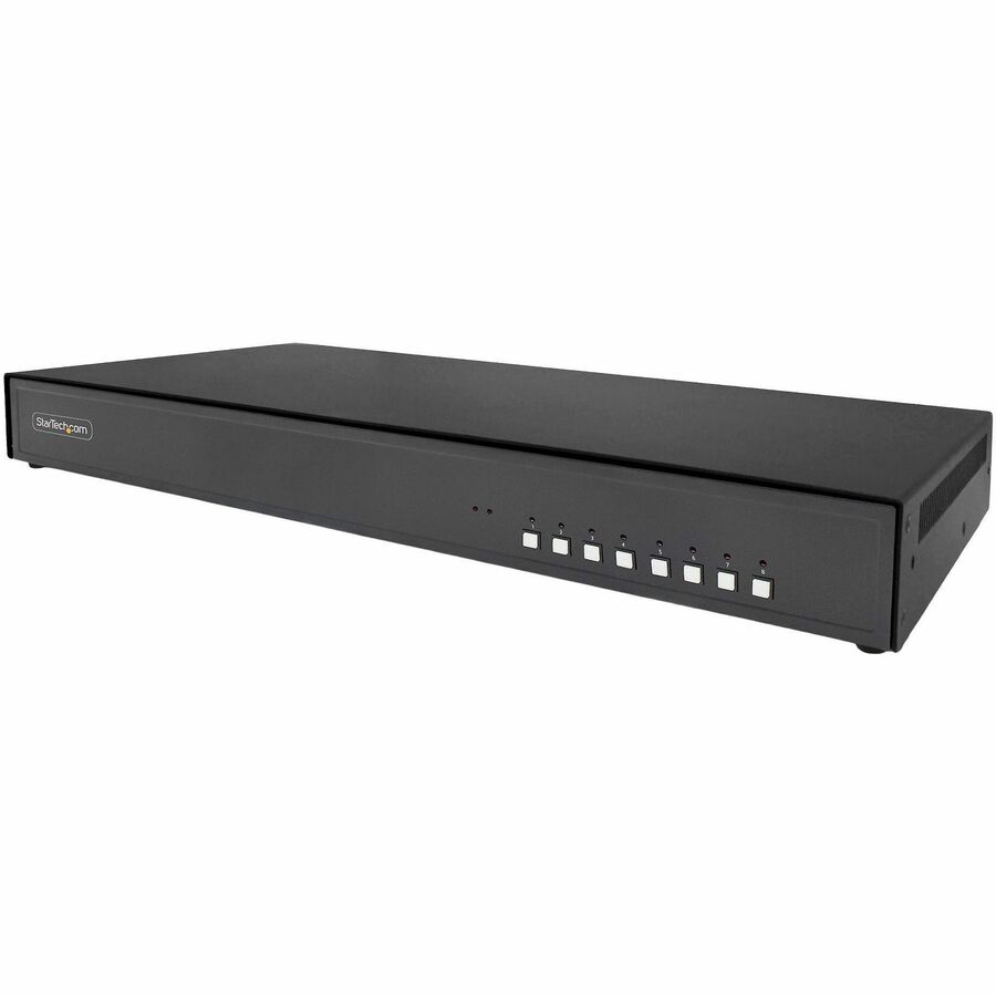 StarTech Secure 8-Port KVM Switch, DisplayPort, 4K 30Hz, NIAP 4.0 Desktop KVM, Metal Housing, Made in the USA