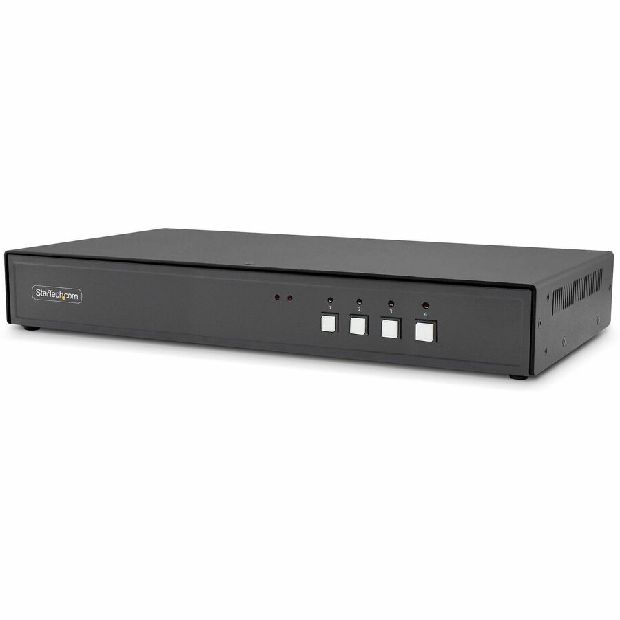 StarTech Secure 4-Port Dual-Monitor KVM Switch, 1x DP to 2x HDMI, 4K 30Hz, NIAP 4.0, CAC, Made in the USA
