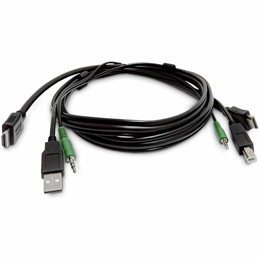 StarTech 10ft (3m) HDMI KVM Cable, USB 2.0, 3.5mm Audio, Universally Compatible Combo Cable for KVM Switches, TAA