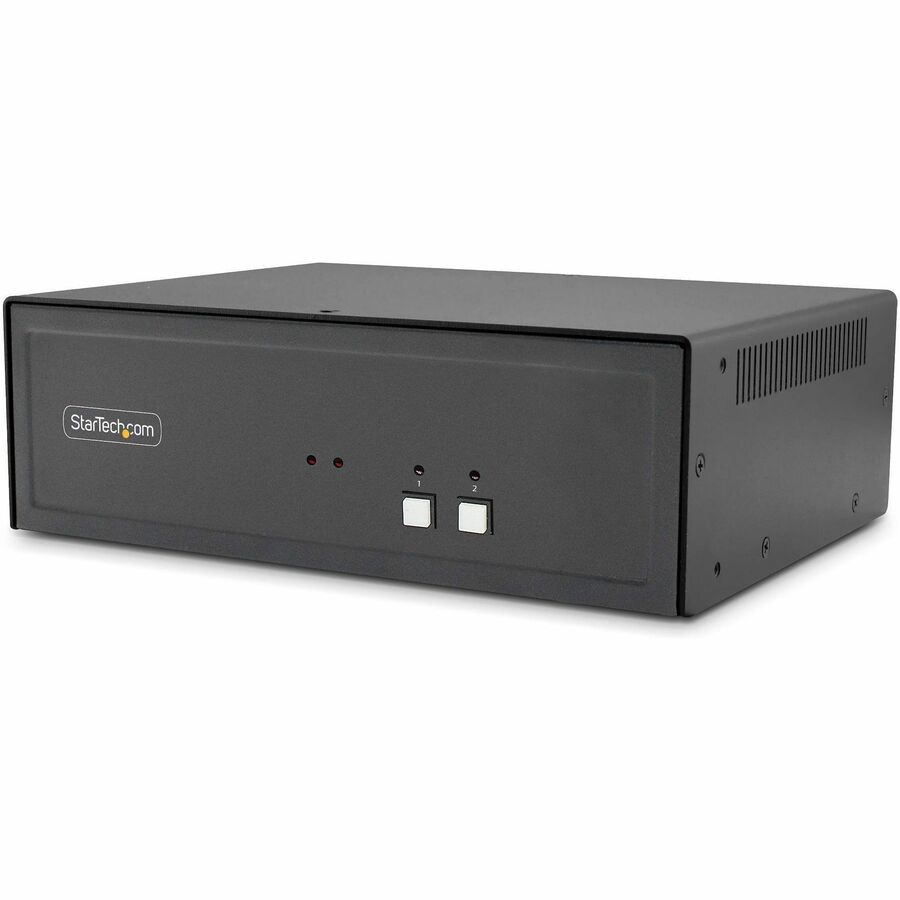 StarTech Secure 2-Port KVM Switch, DVI, NIAP 4.0, Metal Housing, CAC, Made in the USA