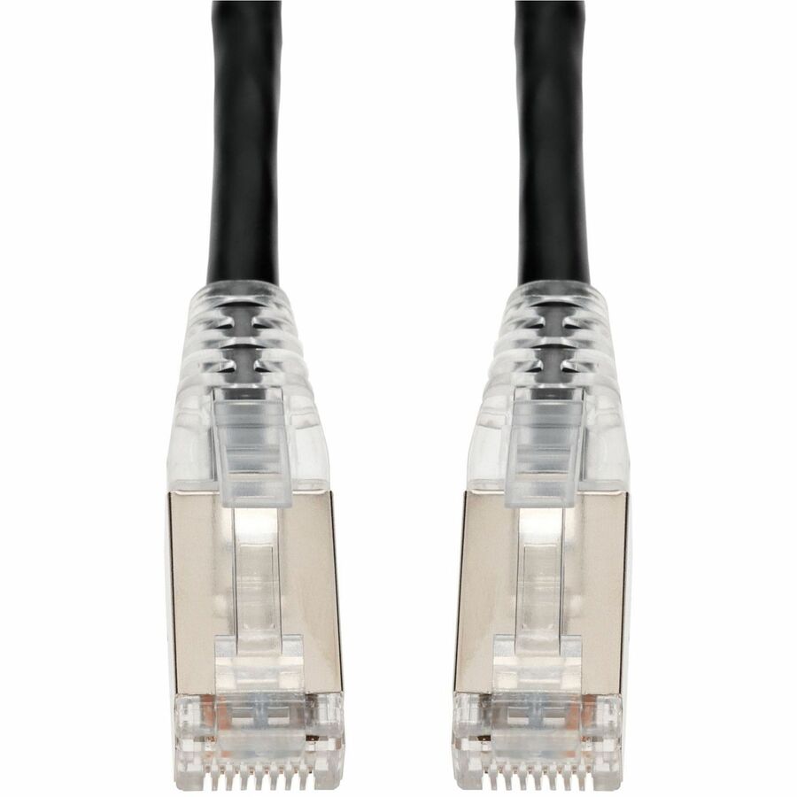AddOn 22ft Black CAT 6A Shielded PVC Ethernet Cable Snagless Easy Clear Boot RJ-45 M/M