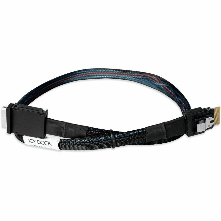 Icy Dock SlimSAS 4i SFF-8654 to OCuLink 4i SFF-8611 Cable - 0.5M