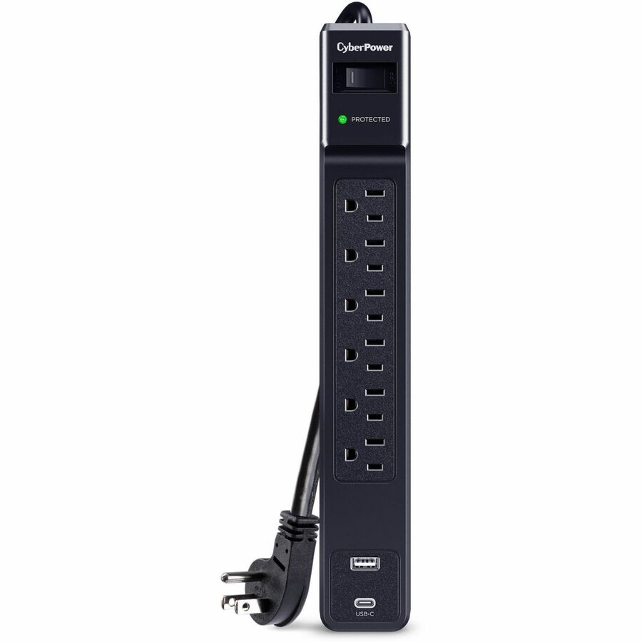 CyberPower CSP604UC Home and Office 6 - Outlet Surge Protector with 1500 J Surge Suppression