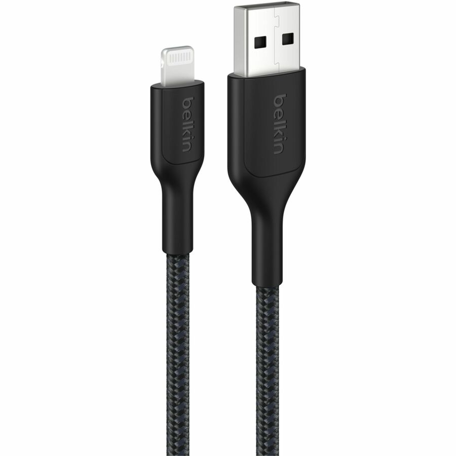 Belkin BoostCharge Pro Braided USB-A Cable with Lightning Connector, 3.3ft/1m, Black