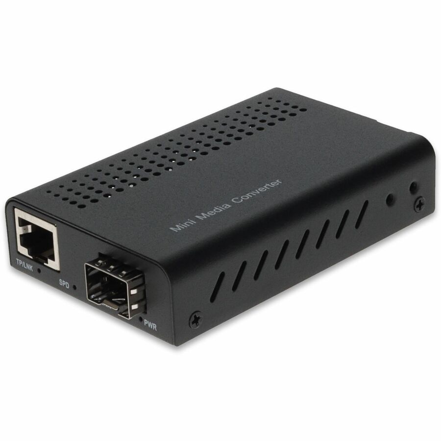 AddOn 10/100/1000Base-TX(RJ-45) to Open SFP Port Mini Media Converter with LACP Support