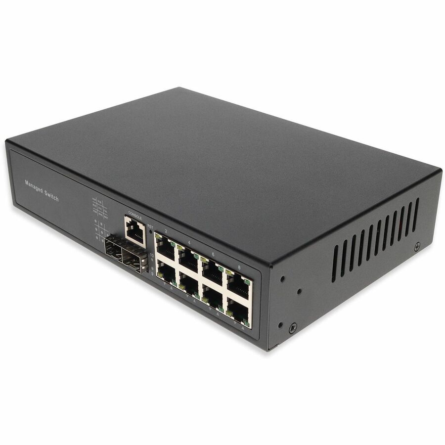 AddOn 8-Port Managed Gigabit PoE+ Switch with 2 1G SFP Uplinks ,support 8Port PoE IEEE802.3af/at (total in 120W)