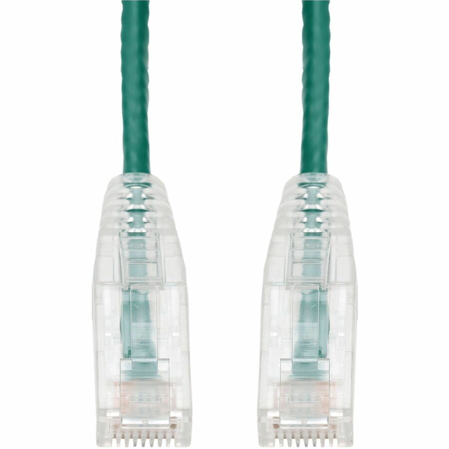 AddOn 10-Pack 2ft Green CAT 6 Slim PVC Ethernet Cable Snagless Clear-Claw RJ-45 M/M Bulk Bag Packaged, No Twist Ties