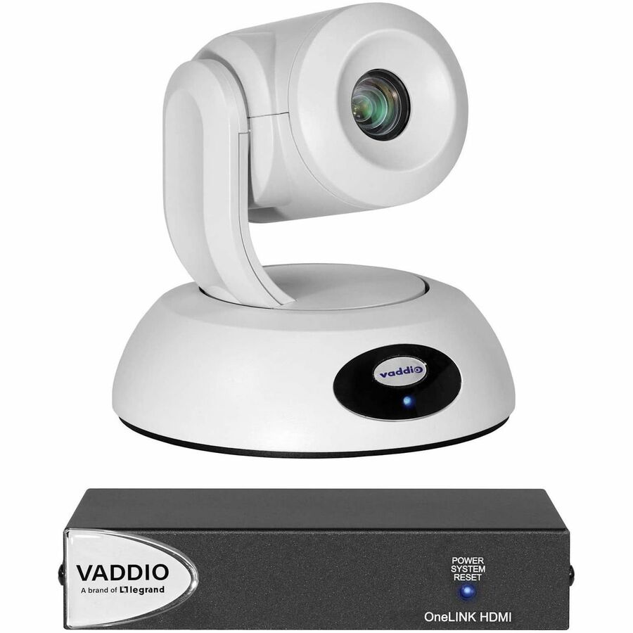 Vaddio RoboSHOT 4K 12E HDBT PTZ Camera OneLINK HDMI Video Conferencing System - TAA Compliant - White