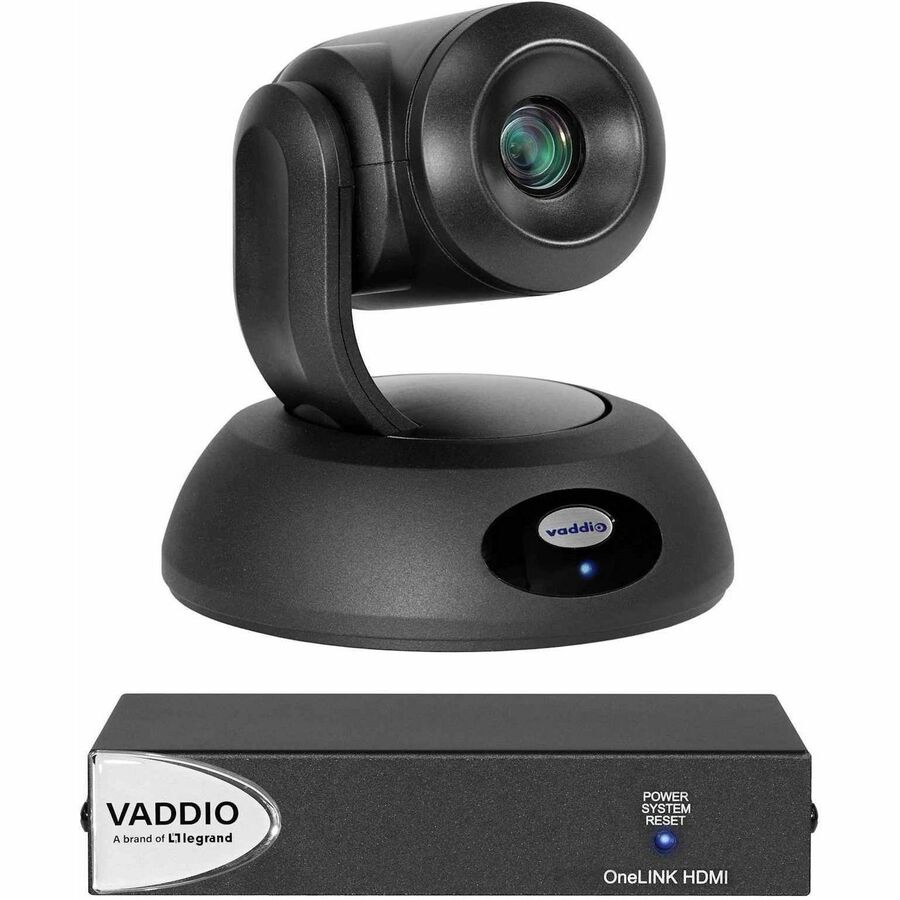 Vaddio RoboSHOT 4K 12E HDBT PTZ Camera OneLINK HDMI Video Conferencing System - TAA Compliant - Black
