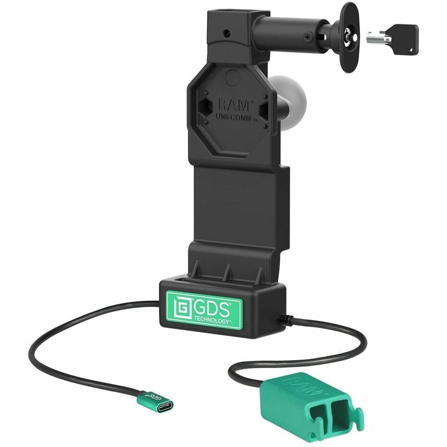RAM Mounts GDS Uni-Conn Locking Dock + Dual USB-A with Release Button