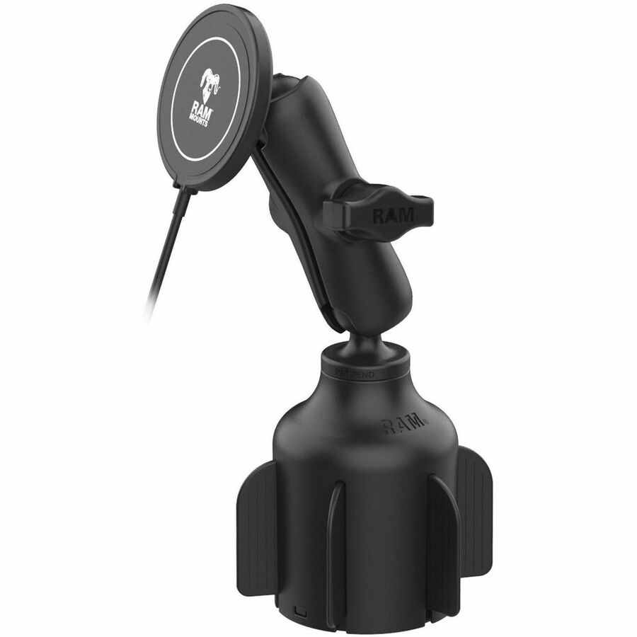 RAM Mounts Stubby Cup Holder Mount with RAM Qi2 15W Wireless Charger