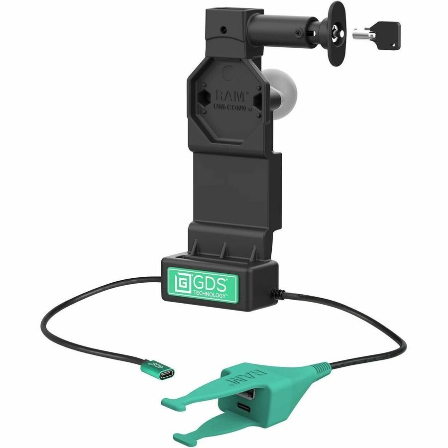 RAM Mounts GDS Uni-Conn Locking Dock + Dual USB-A & USB-C with Release Button