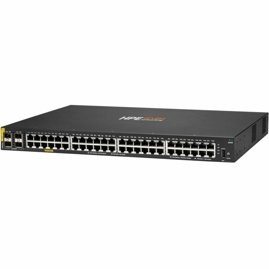 Aruba CX 6000 48p 10M/100M/1G Class4 PoE 4p SFP 1G 740W TAA Switch