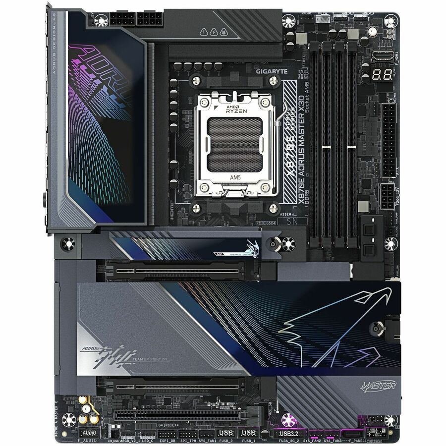 Aorus Ultra Durable X870E AORUS MASTER X3D Gaming Desktop Motherboard - AMD X870E Chipset - Socket AM5 - ATX
