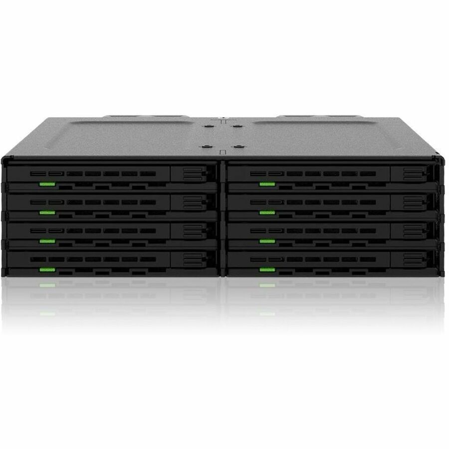Icy Dock ExpressCage MB038SP-B Drive Enclosure for 5.25" SATA/600, 12Gb/s SAS Rack-mountable - Black