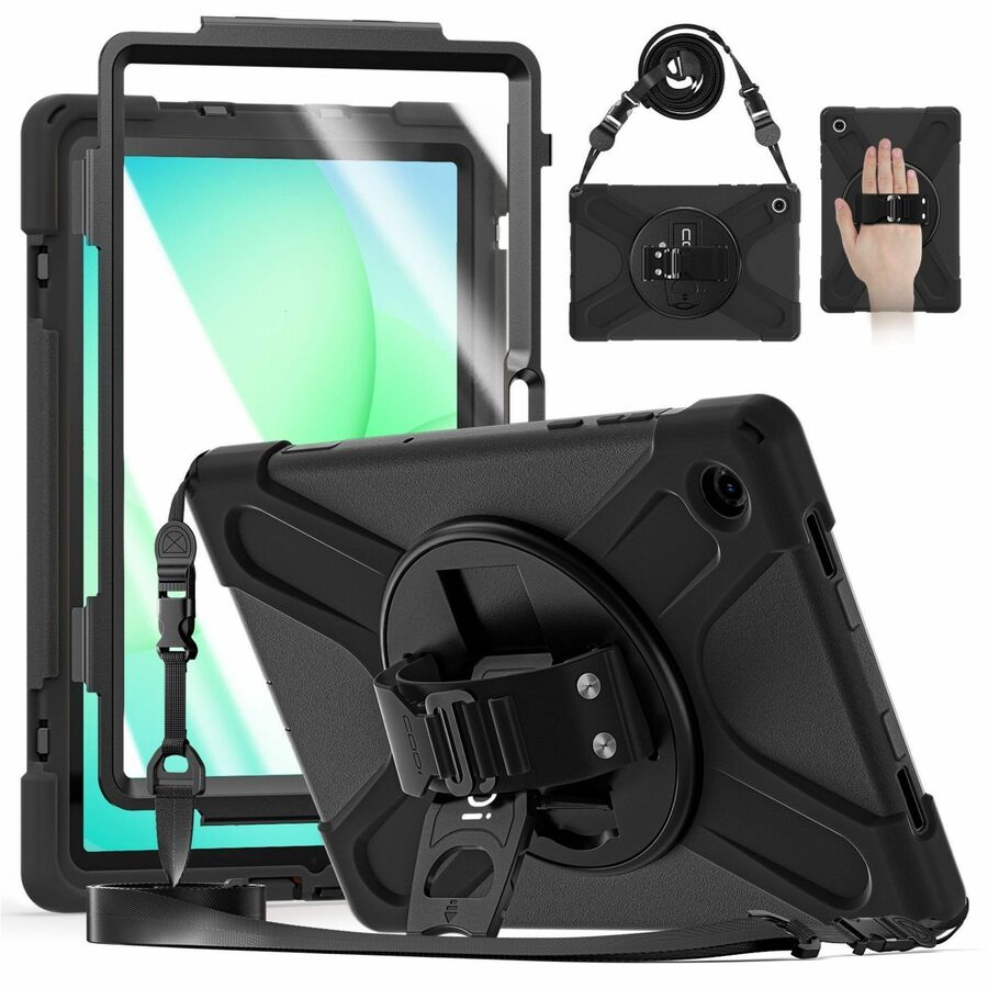 CODi Rugged Case with Integrated Screen Protector for Samsung Galaxy Tab A11+ - 360° Protection with Kickstand, Hand Strap & Shoulder Strap