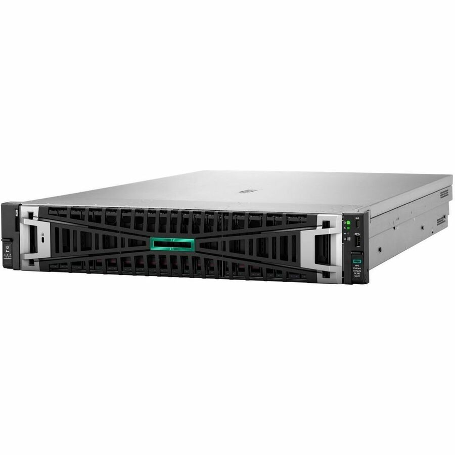 HPE ProLiant Compute DL380 Gen12 2U Rack Server - 1 x Intel Xeon 6505P 2.20 GHz - 64 GB RAM - 16 TB HDD - (2 x 8TB) HDD Configuration - Serial ATA/600, 12Gb/s SAS, NVMe Controller