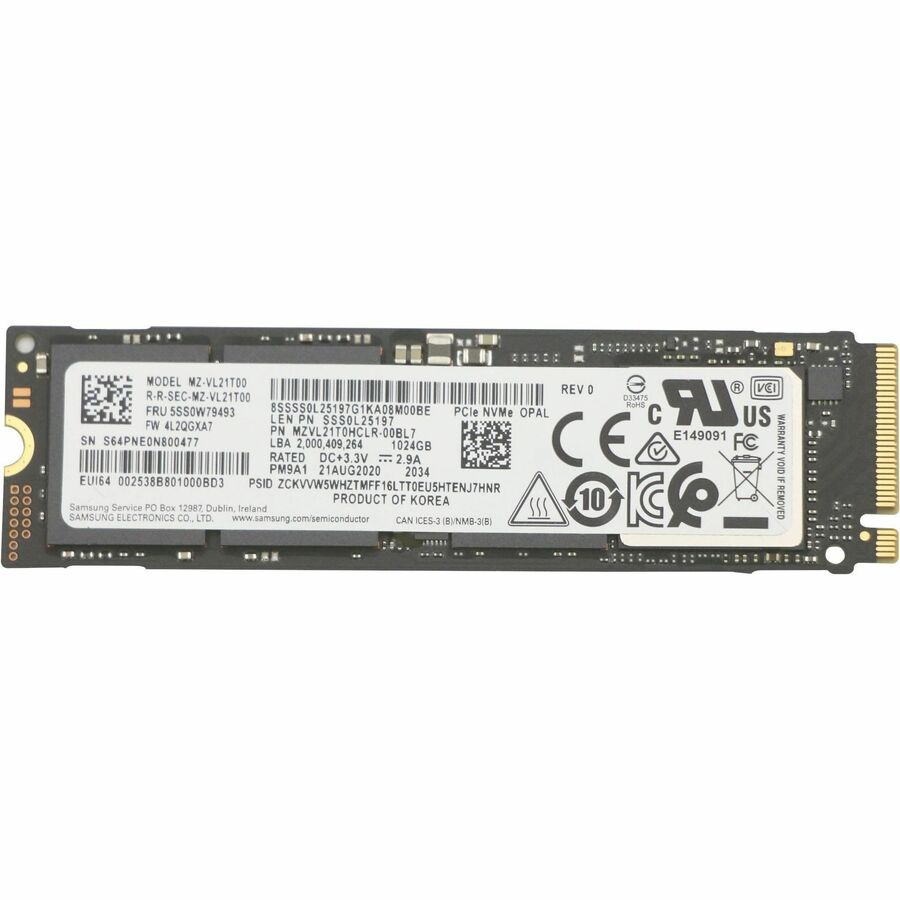 LENOVO DCG SOURCING 1 TB Solid State Drive - M.2 2280 Internal - PCI Express (PCI Express 4.0 x4)