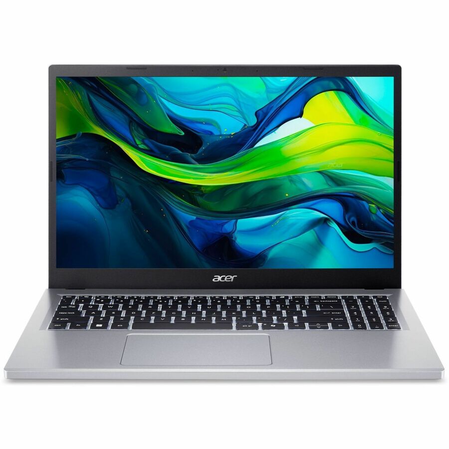 Acer Aspire Go 15 AG15-32P AG15-32P-352Z 15.6" Clamshell Notebook - Full HD - 60 Hz - Intel Core 3 N355 - 8 GB - 128 GB Flash Memory - English (US) Keyboard - Silver