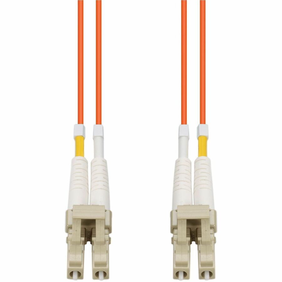 AddOn 15m LC to LC Orange OM4 Duplex OFNP (Plenum-Rated) TAA Fiber Patch Cable