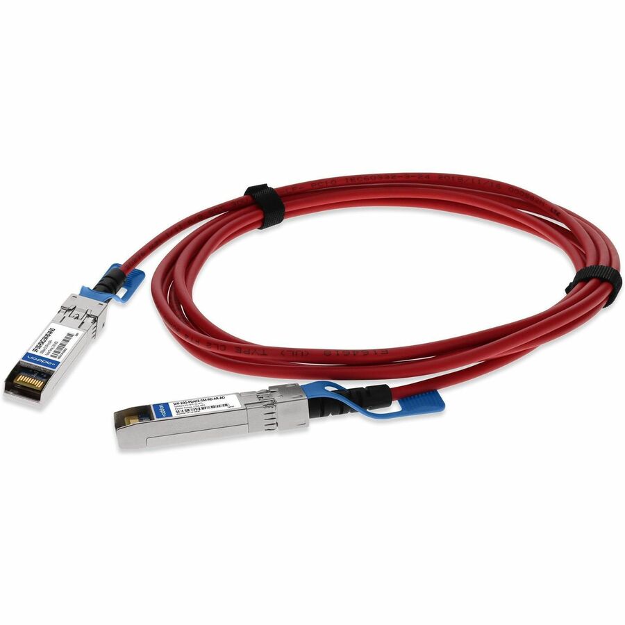 AddOn Arista Networks Compatible TAA 10GBase-CU SFP+ Direct Attach Cable (Passive Twinax, 2.5m, Red)