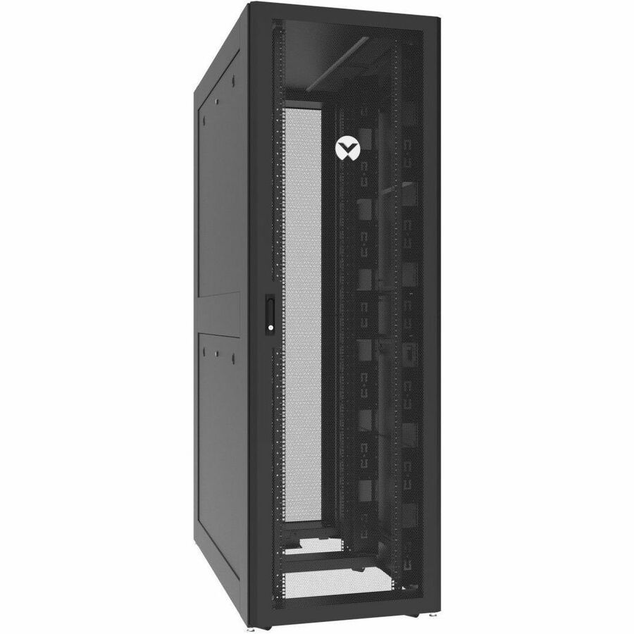 Vertiv™ Rack Extreme 52U High Density Rack Enclosure, Split Mesh, Fully Welded Frame, Shock Pallet, 750mmW x 1400mmD, GL52UEX-75140B-MS-PL, Black