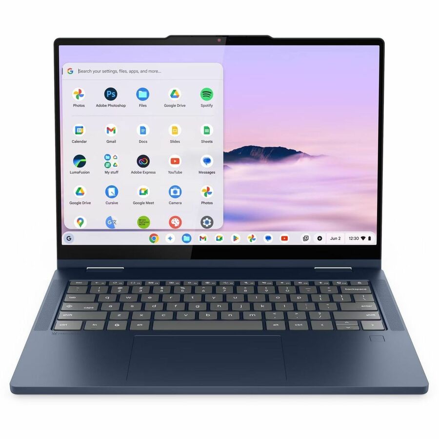 Lenovo Chromebook Chrome 14ITN10 83LN0004US 14" Touchscreen Convertible 2 in 1 Chromebook - WUXGA - 60 Hz - Intel Core 3 N355 - 8 GB - 128 GB Flash Memory - English Keyboard - Cosmic Blue