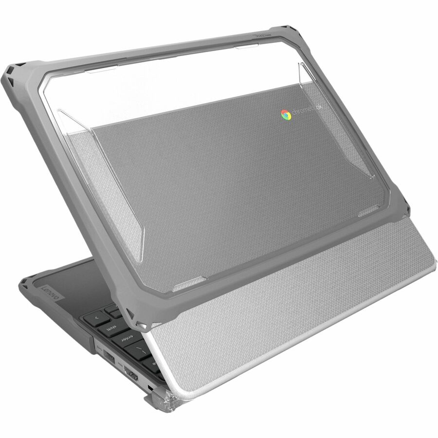 MAXCases Extreme Shell-F3 Slide Chromebook Case for Lenovo 500e G5 Chromebook (Gray/Clear)