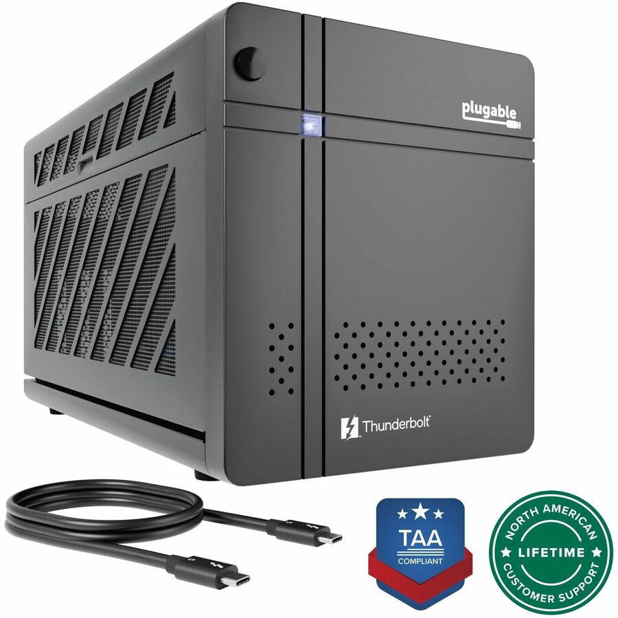 Plugable Thunderbolt 5 AI eGPU Enclosure & Dock: 80Gbps, 850W PSU Included, TAA Compliant