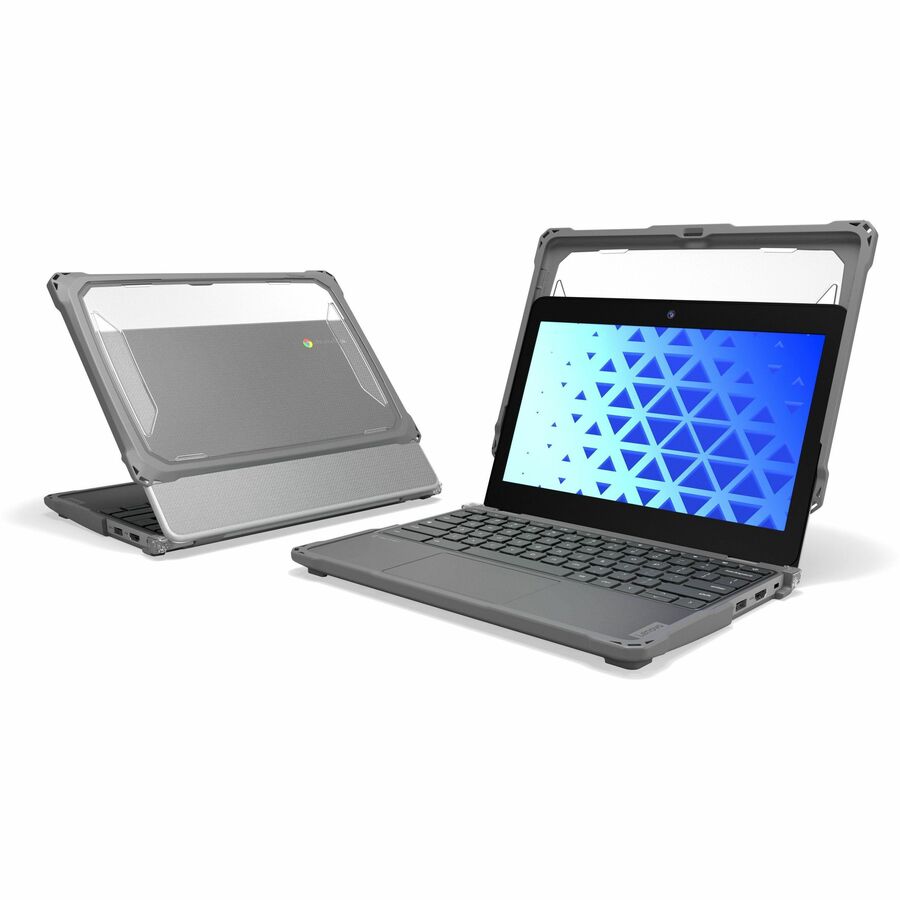 MAXCases Extreme Shell-F3 Slide Chromebook Case for Lenovo 100e G5 Chromebook 11.6" (Gray/Clear)