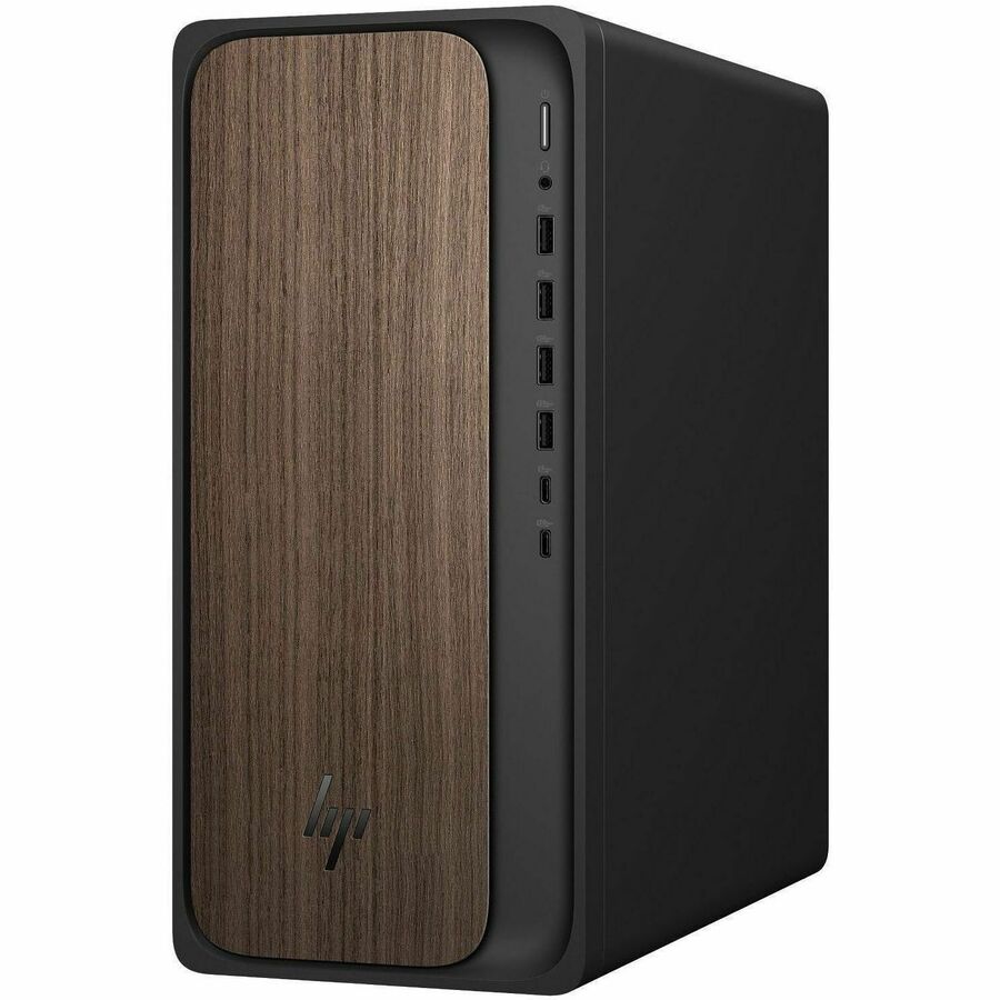 HPI SOURCING - NEW OmniDesk M03-0000i M03-0010 Desktop Computer - Intel Core Ultra 5 Series 2 225 - 16 GB - 512 GB PCI Express NVMe 4.0 SSD - Jack Black, Dark Wood