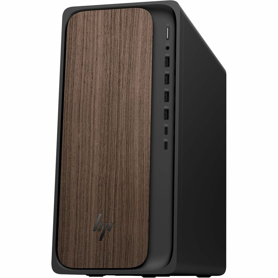 HPI SOURCING - NEW OmniDesk M03-0000i M03-0057c Desktop Computer - Intel Core Ultra 7 Series 2 265 - 32 GB - 1 TB PCI Express NVMe 4.0 SSD - Dark Wood, Jack Black - Refurbished