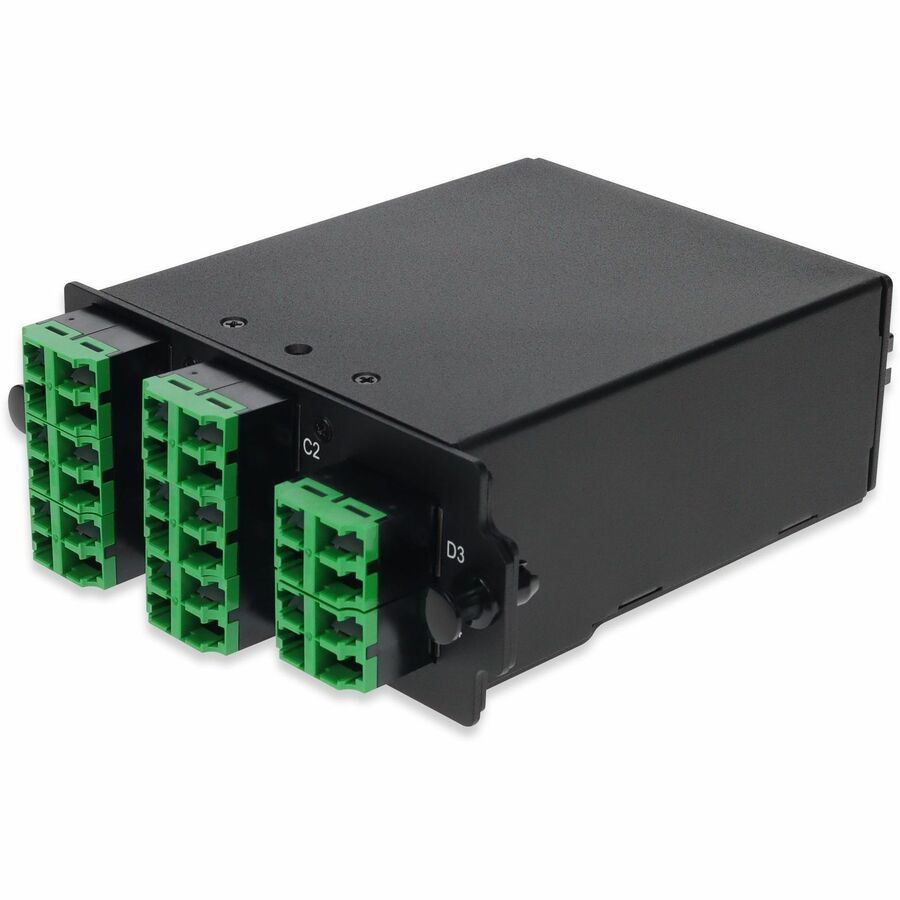 AddOn HDM Breakout Cassette 4x MPO-8 to 32x LC/APC delivers high-density base-8 MPO to LC/APC breakout connectivity within HDM rackmount systems