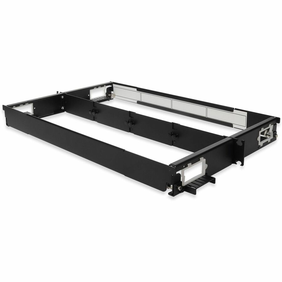 AddOn HDM Series 1RU Open Rackmount Panel modular fiber chassis supporting up to four HDM Cassettes or Adapter Plates