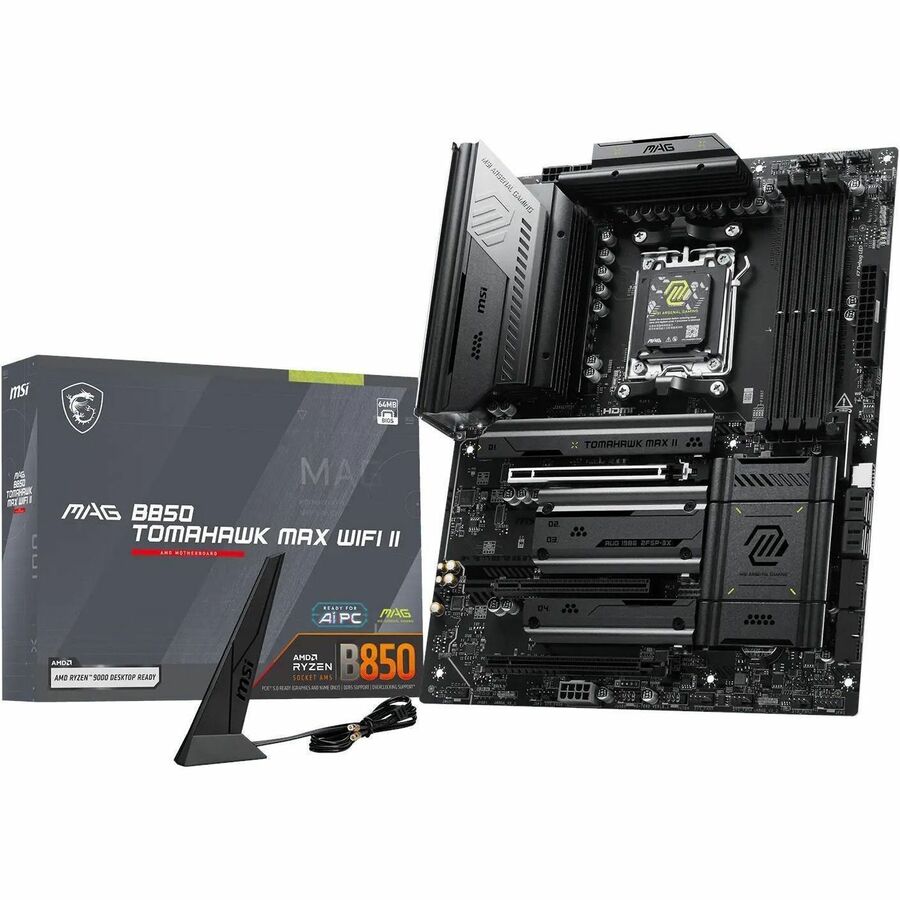 MSI MAG B850 TOMAHAWK MAX WIFI II - MAGB850TOMAHAWKMAXII - ATX Gaming Motherboard - AM5 - B850 Chipset