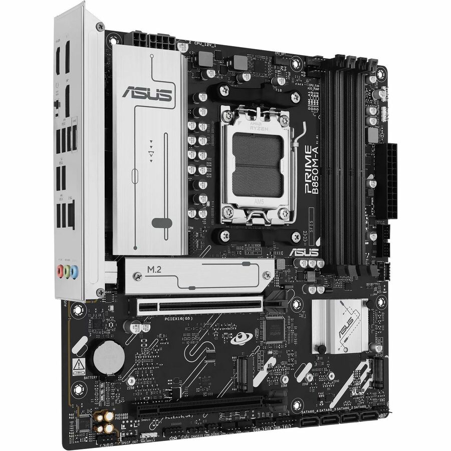 Asus Prime B850M-A-CSM Gaming Desktop Motherboard - AMD B850 Chipset - Socket AM5 - Micro ATX