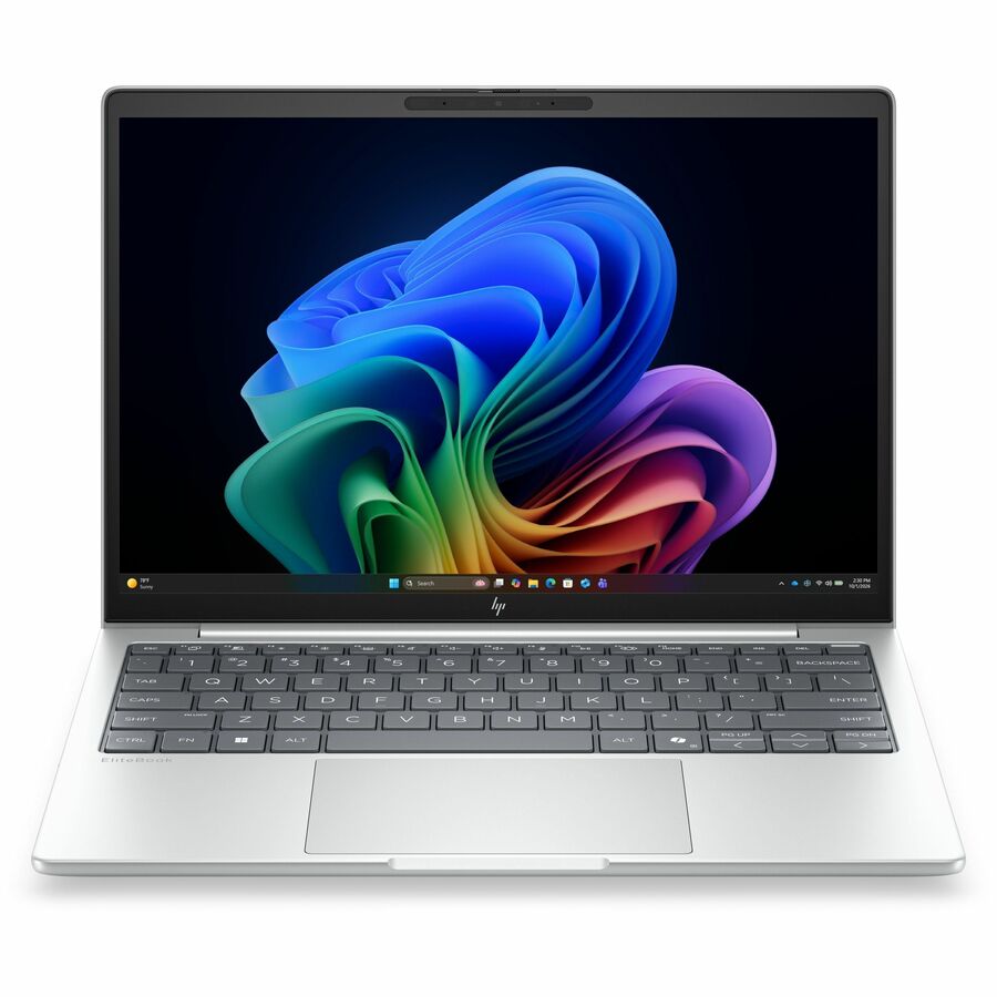 HP EliteBook 8 G2i 13.3" Copilot+ PC Notebook - WUXGA - Intel Core Ultra 5 Series 3 335 - 32 GB - 512 GB SSD - Smart Card Reader - Glacier Silver