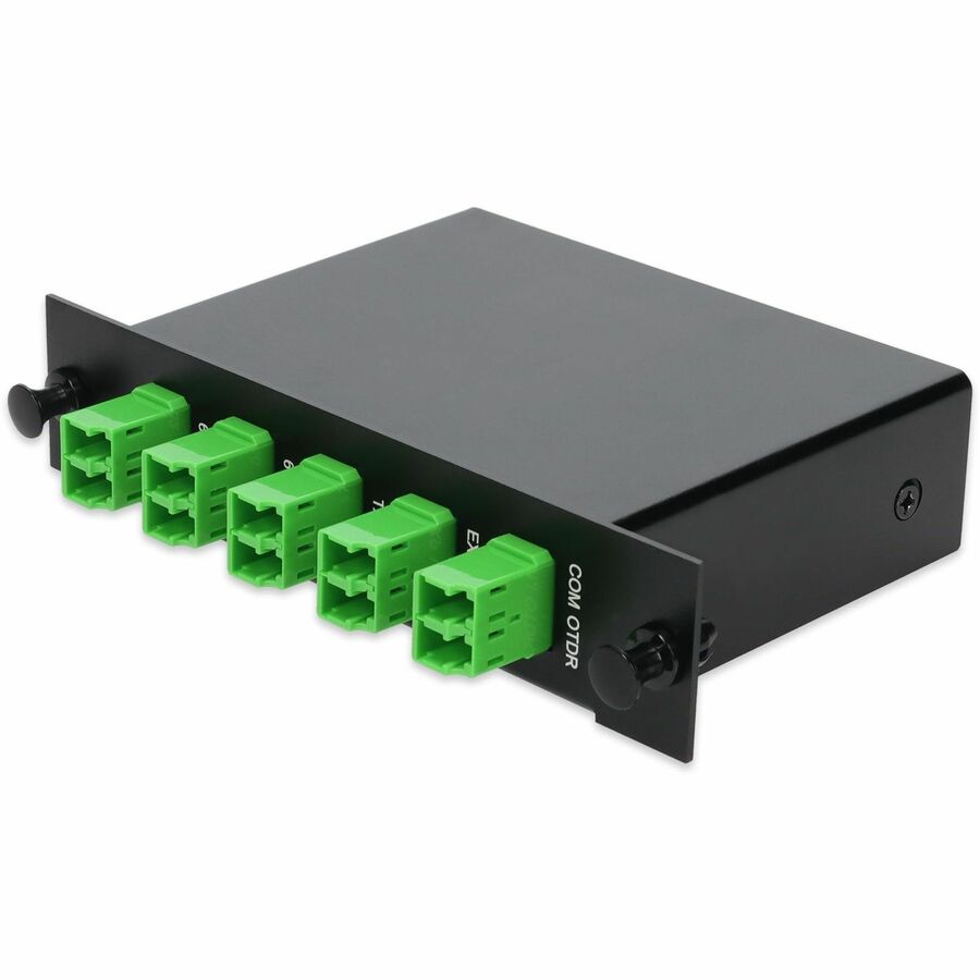 AddOn 4+3 Channel LGX DWDM Mux/Demux C60-C63 with OTDR, Test Tx/Rx, Upgrade, and Express Ports, LC/APC Connectors