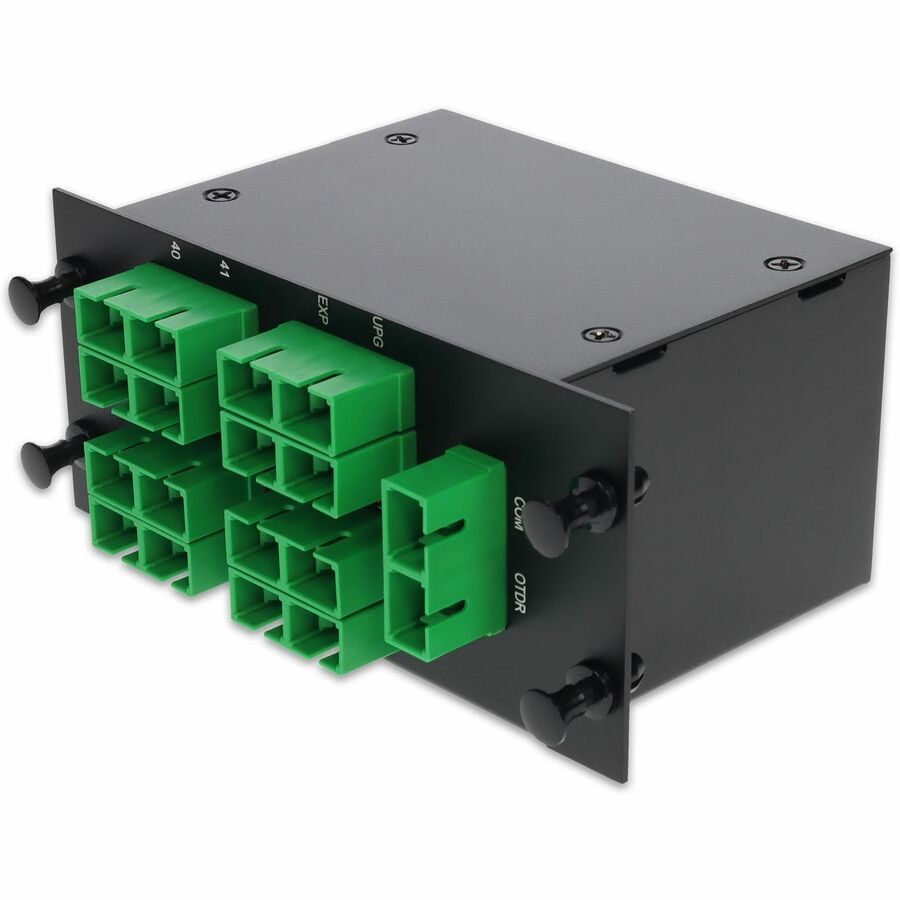 AddOn 12+3 Channel LGX DWDM Mux/Demux C40-C51 with OTDR, Test Tx/Rx, Upgrade, and Express Ports, SC/APC Connectors