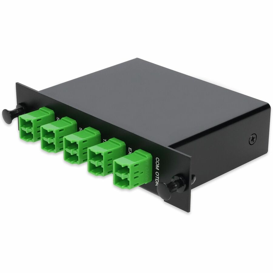 AddOn 4+3 Channel LGX DWDM Mux/Demux C56-C59 with OTDR, Test Tx/Rx, Upgrade, and Express Ports, LC/APC Connectors
