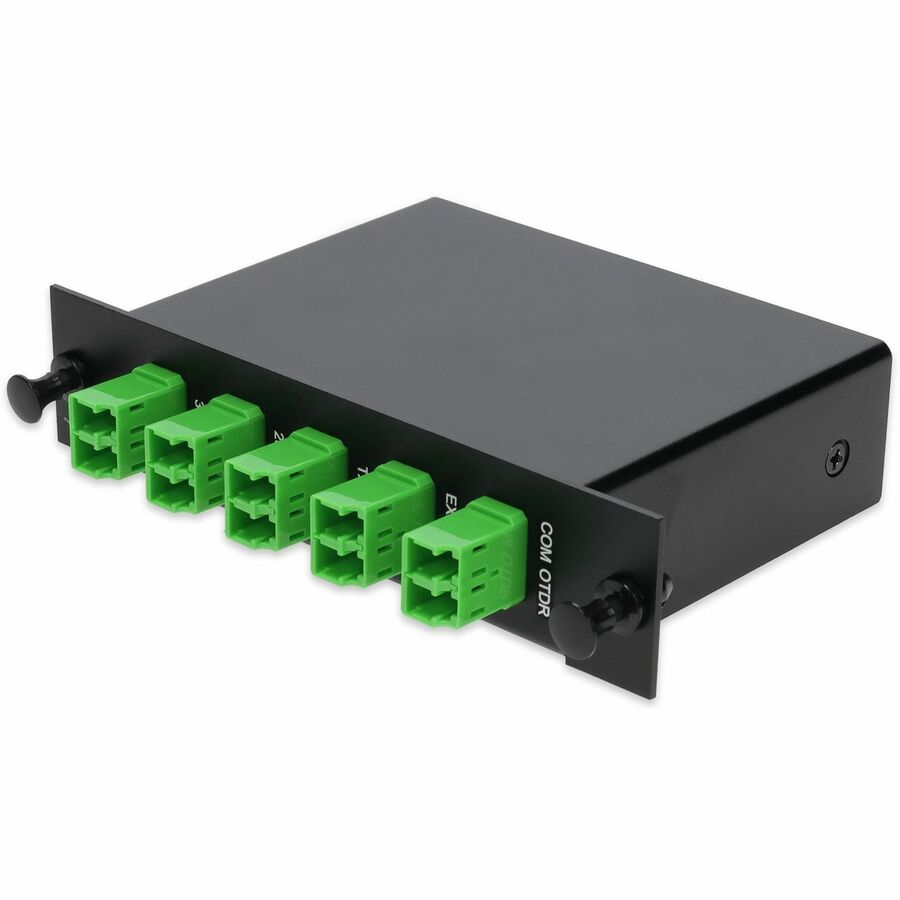 AddOn 4+3 Channel LGX DWDM Mux/Demux C28-C31 with OTDR, Test Tx/Rx, Upgrade, and Express Ports, LC/APC Connectors