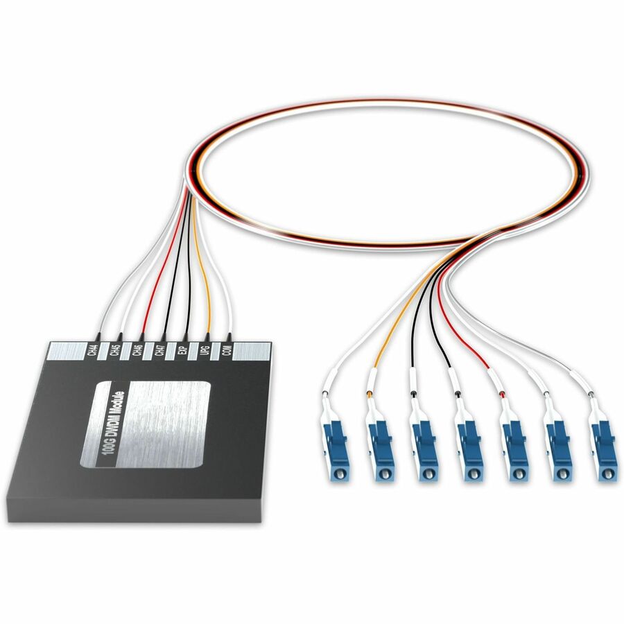 AddOn 4+2 Channel OSP DWDM Mux/Demux C44-C47 with Upgrade and Express Ports, LC/UPC Connectors on 40in Single-Mode Pigtails