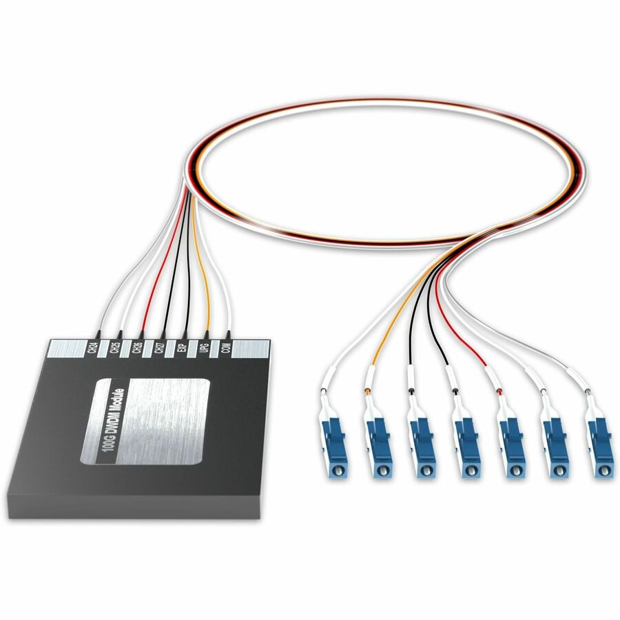 AddOn 4+2 Channel OSP DWDM Mux/Demux C24-C27 with Upgrade and Express Ports, LC/UPC Connectors on 40in Single-Mode Pigtails
